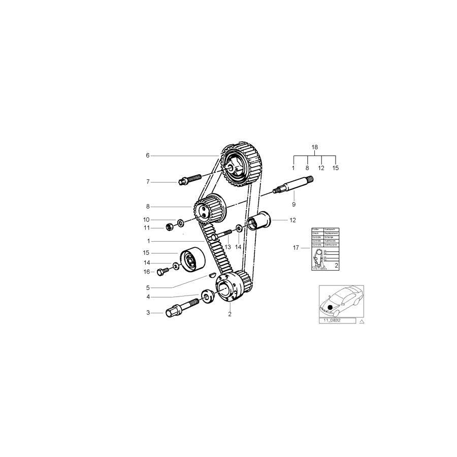 Genuine BMW 11311727141 E36 Deflection Pulley (Inc. 316i & 318i) | ML Performance UK Car Parts