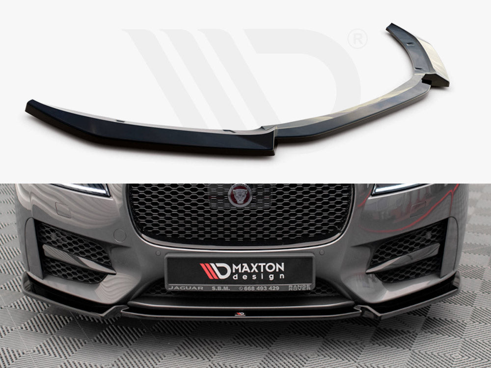 Maxton Design JA-XF-2-RSPORT-FD2T Front Splitter V.2 Jaguar Xf R-sport MK2 (2015-2020) | ML Performance UK Car Parts