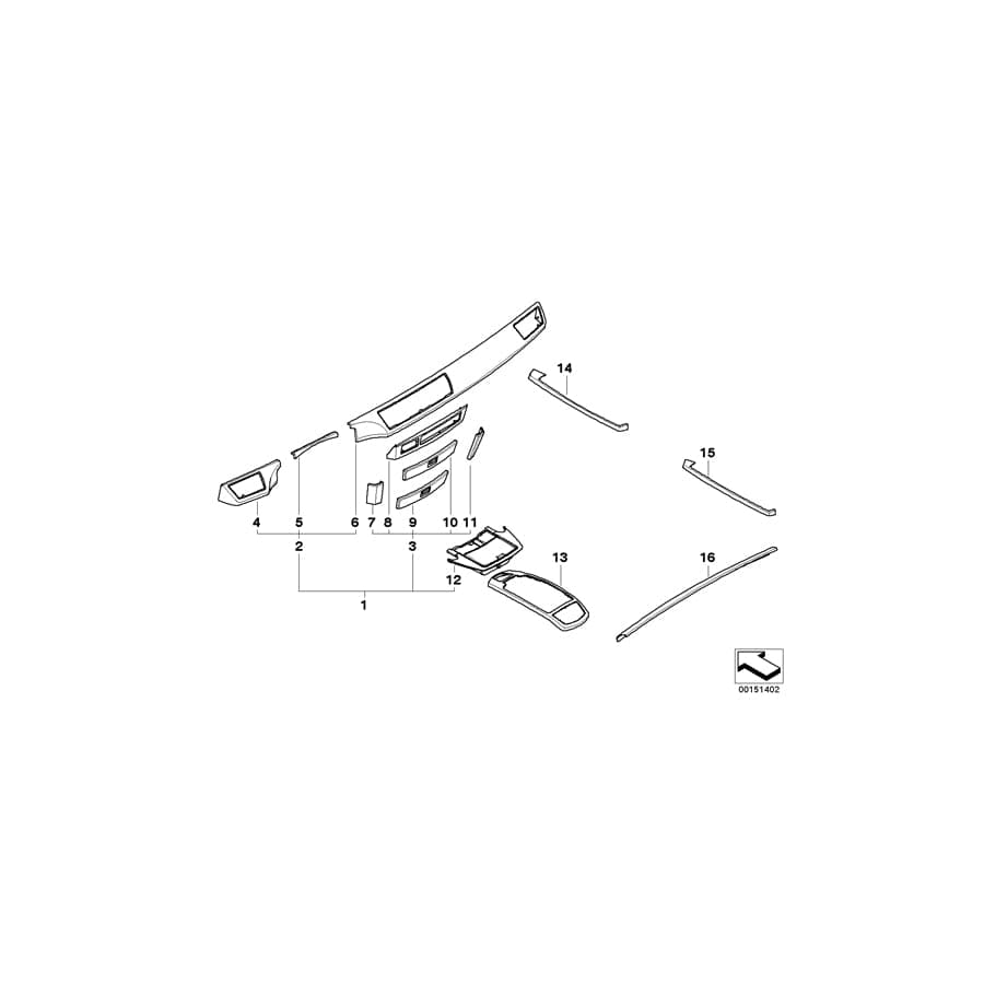 Genuine BMW 51457142110 E65 E66 Wood Trim, Draw, Telephone NUSSB.AMERIKAN. (Inc. 745d, 730i & 740Li) | ML Performance UK Car Parts