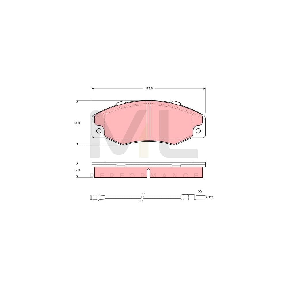 TRW Gdb903 Brake Pad Set For Renault 21 Incl. Wear Warning Contact | ML Performance Car Parts