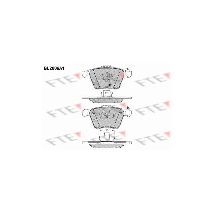 Fte BL2006A1 Brake Pad Set For Volvo Xc90 I (C, 275) | ML Performance UK Car Parts