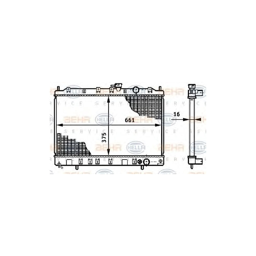 Hella 8MK 376 708-641 Engine Radiator