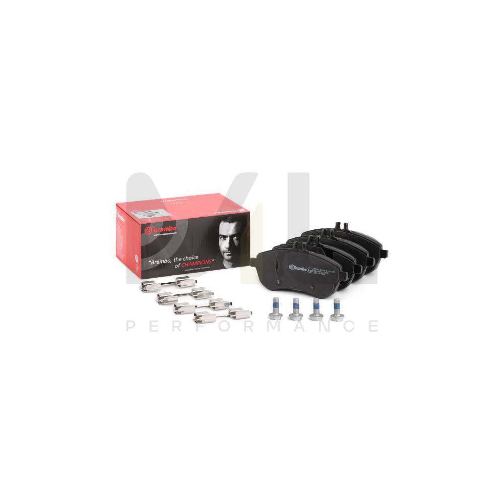 Brembo P 50 070 Brake Pad Set Suitable For Mercedes-Benz C-Class Directional Brake Pads, Prepared For Wear Indicator, With Brake Caliper Screws | ML Performance Car Parts