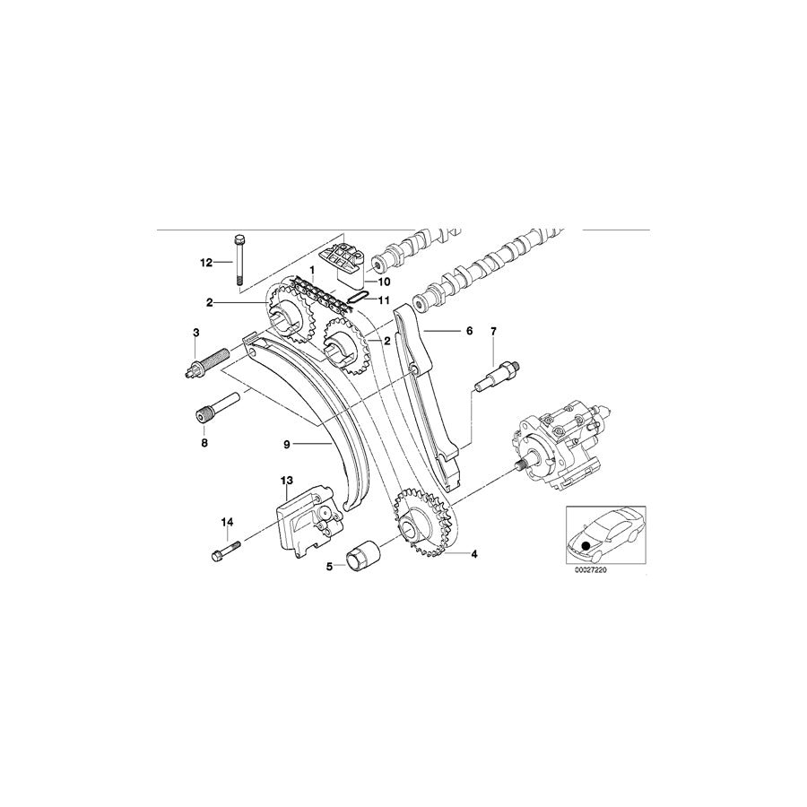 Genuine BMW 11312247333 E39 E38 E46 Guide Rail (Inc. 330xd, 330d & 730d) | ML Performance UK Car Parts