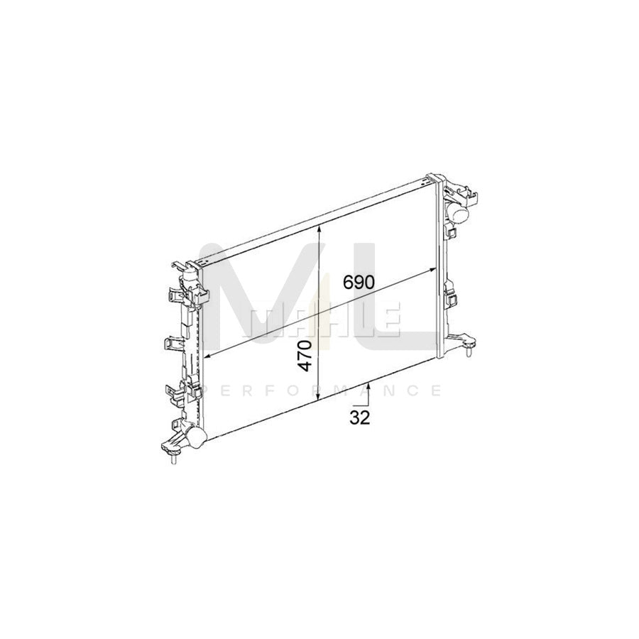 MAHLE ORIGINAL CR 914 000P Engine radiator for RENAULT LAGUNA Brazed cooling fins | ML Performance Car Parts