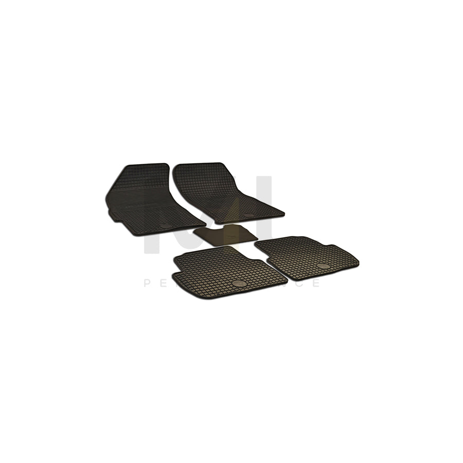 WALSER Tailored 50714 Floor mat set for CHEVROLET SPARK Elastomer, Front and Rear, Quantity: 5, Black | ML Performance Car Parts