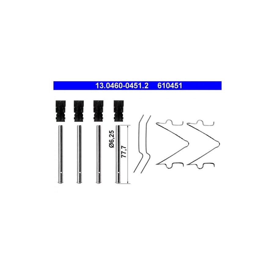 ATE 13.0460-0451.2 Accessory Kit, Disc Brake Pads