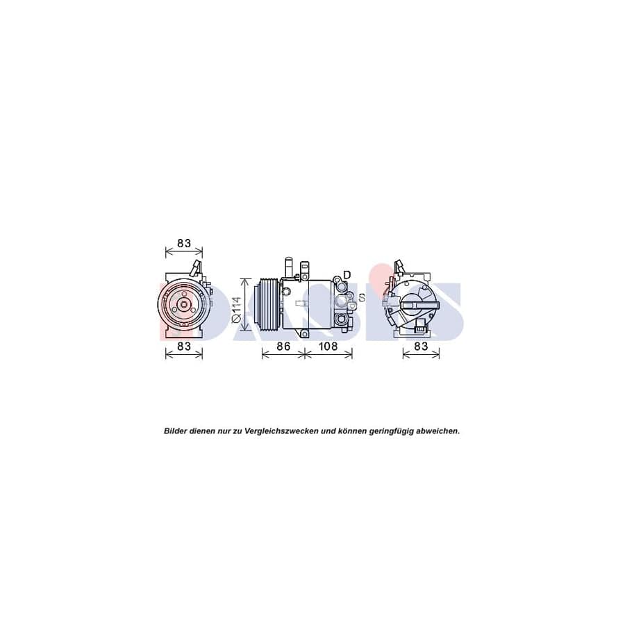 AKS Dasis 852808N Compressor, Air Conditioning For Hyundai Elantra V Saloon (Md) | ML Performance UK