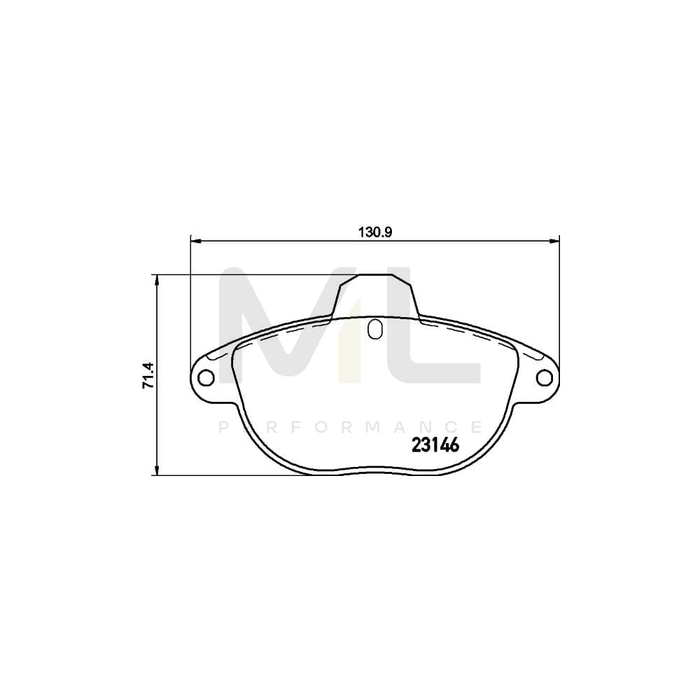 Hella 8DB 355 019-281 Brake Pad Set For Citroën Xantia Incl. Wear Warning Contact | ML Performance Car Parts