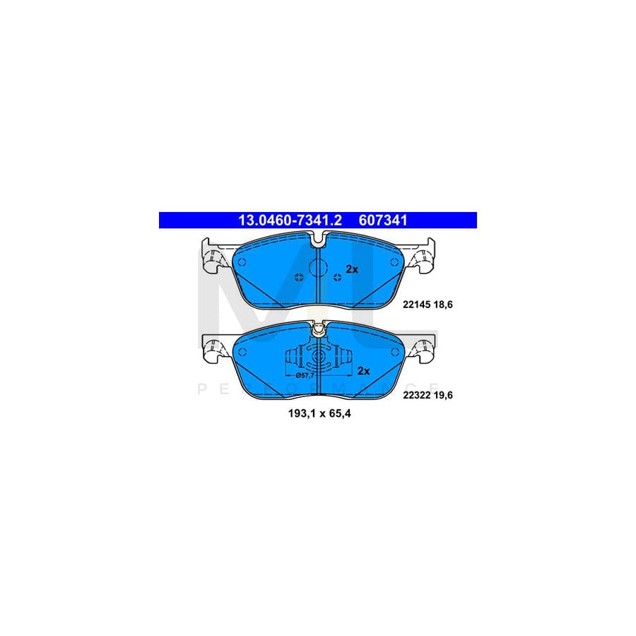 ATE 13.0460-7341.2 Brake pad set excl. wear warning contact, prepared for wear indicator | ML Performance Car Parts