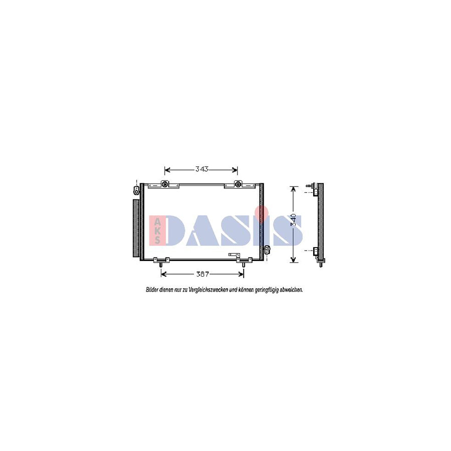 AKS Dasis 212015N Air Conditioning Condenser For Toyota Avensis | ML Performance UK