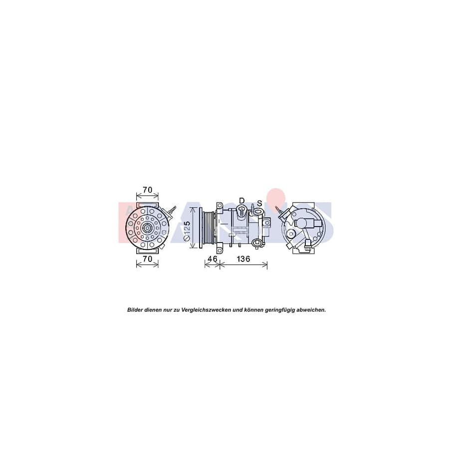 AKS Dasis 852811N Compressor, Air Conditioning | ML Performance UK