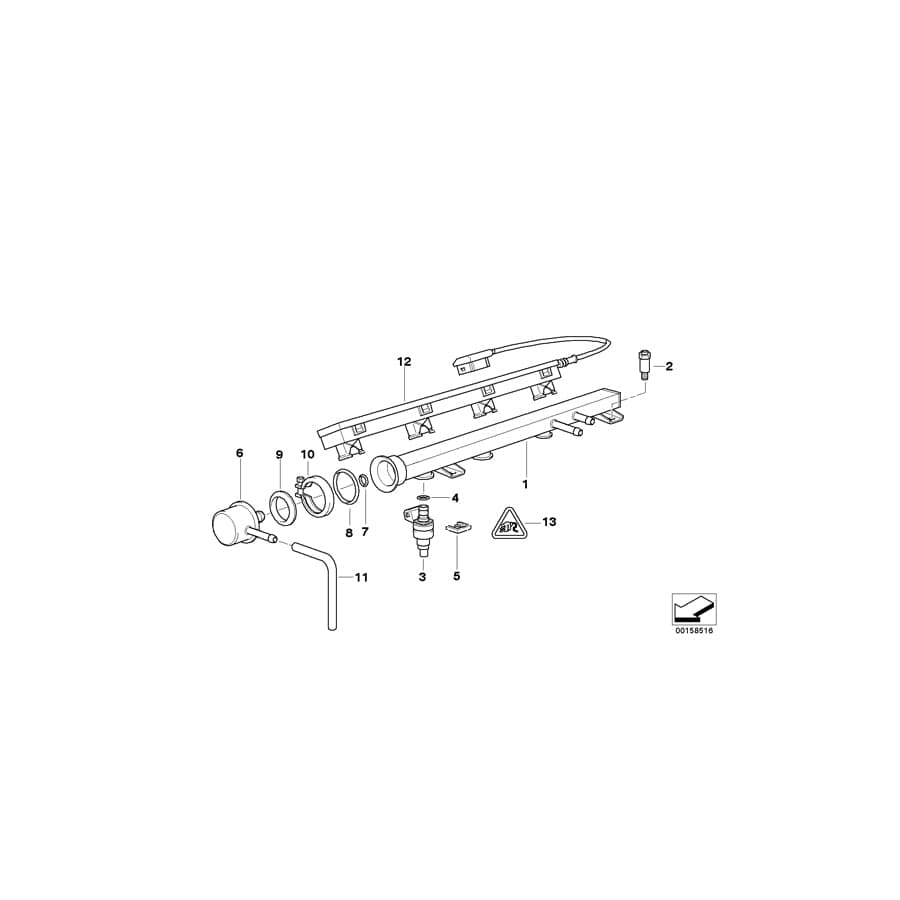 Genuine BMW 13531734355 E36 E34 Injection Tube HC1/2 (Inc. 316i 1.6, 318ti & 318i) | ML Performance UK Car Parts