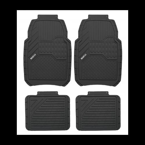 SPARCO SPC1917BK Floor mat set PVC, Quantity: 4, Black | ML Performance Car Parts