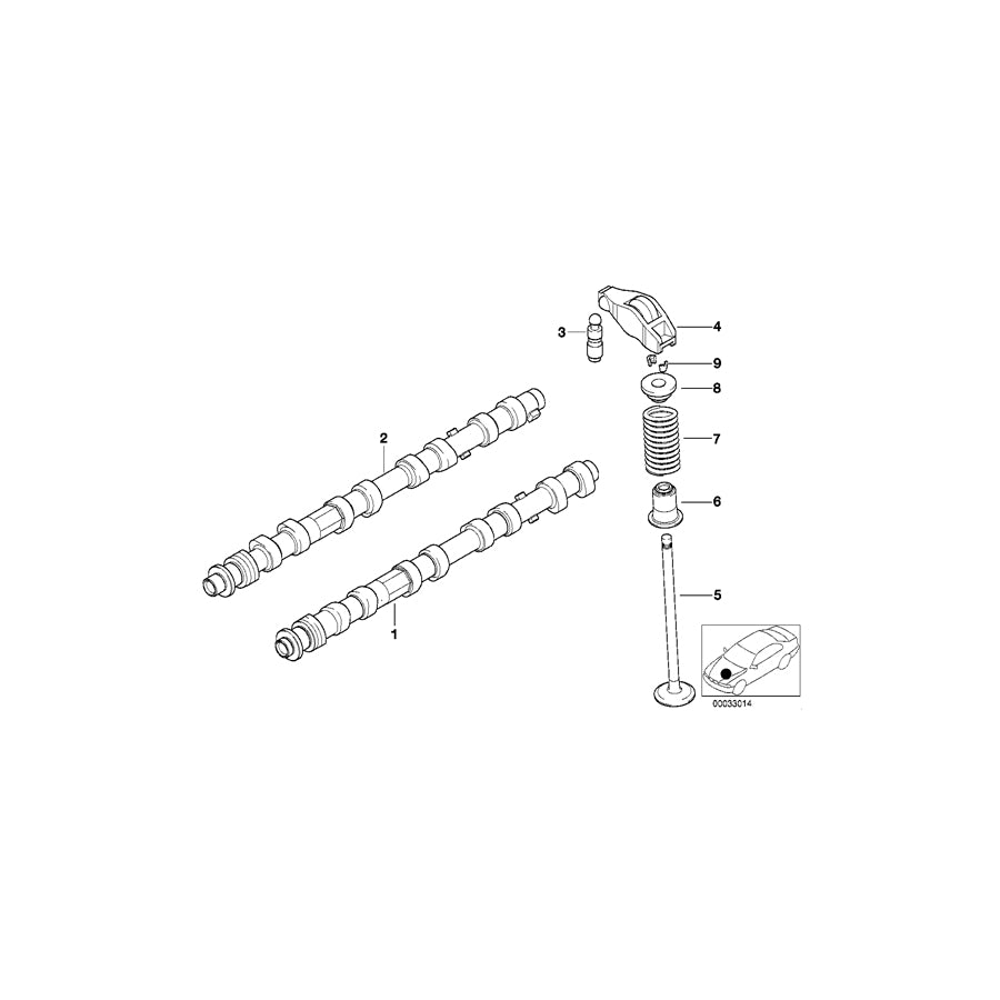 Genuine BMW 11312248302 E38 Camshaft Exhaust Zyl.5-8 (Inc. 740d) | ML Performance UK Car Parts