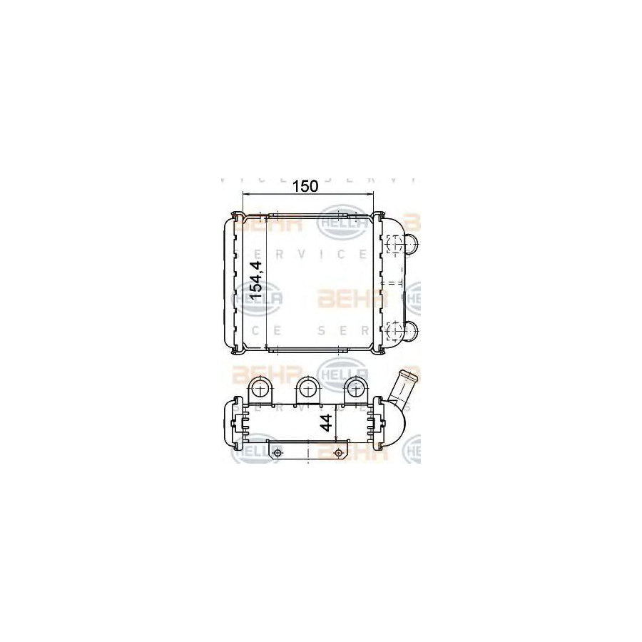 Hella 8MK 376 765-231 Engine Radiator For Audi A6