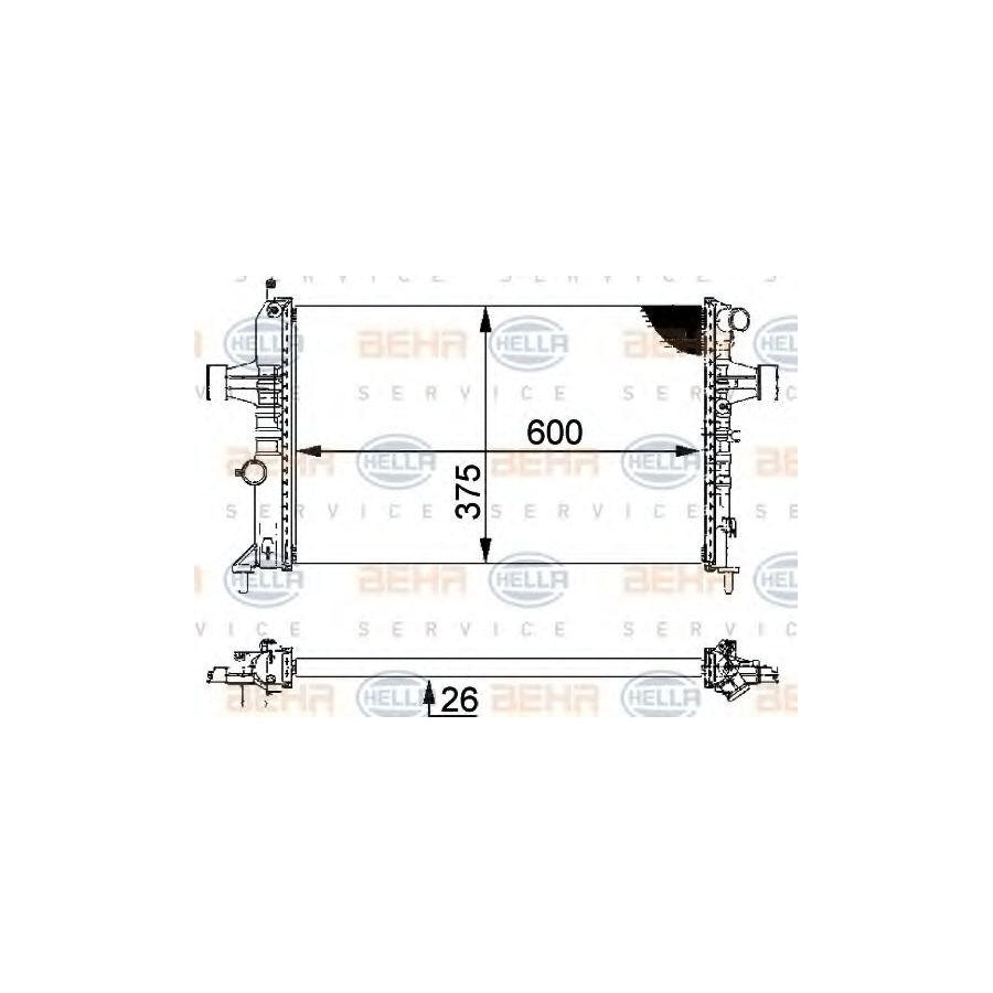 Hella 8MK 376 710-314 Engine Radiator