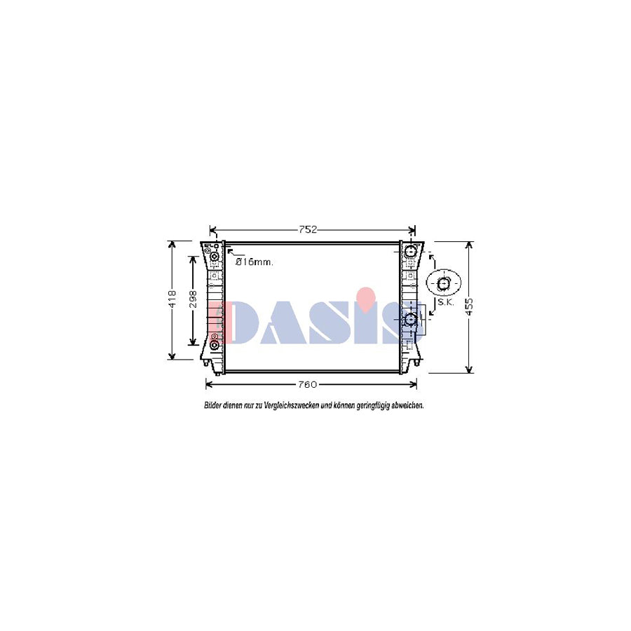 AKS Dasis 480027N Engine Radiator For VW Passat | ML Performance UK