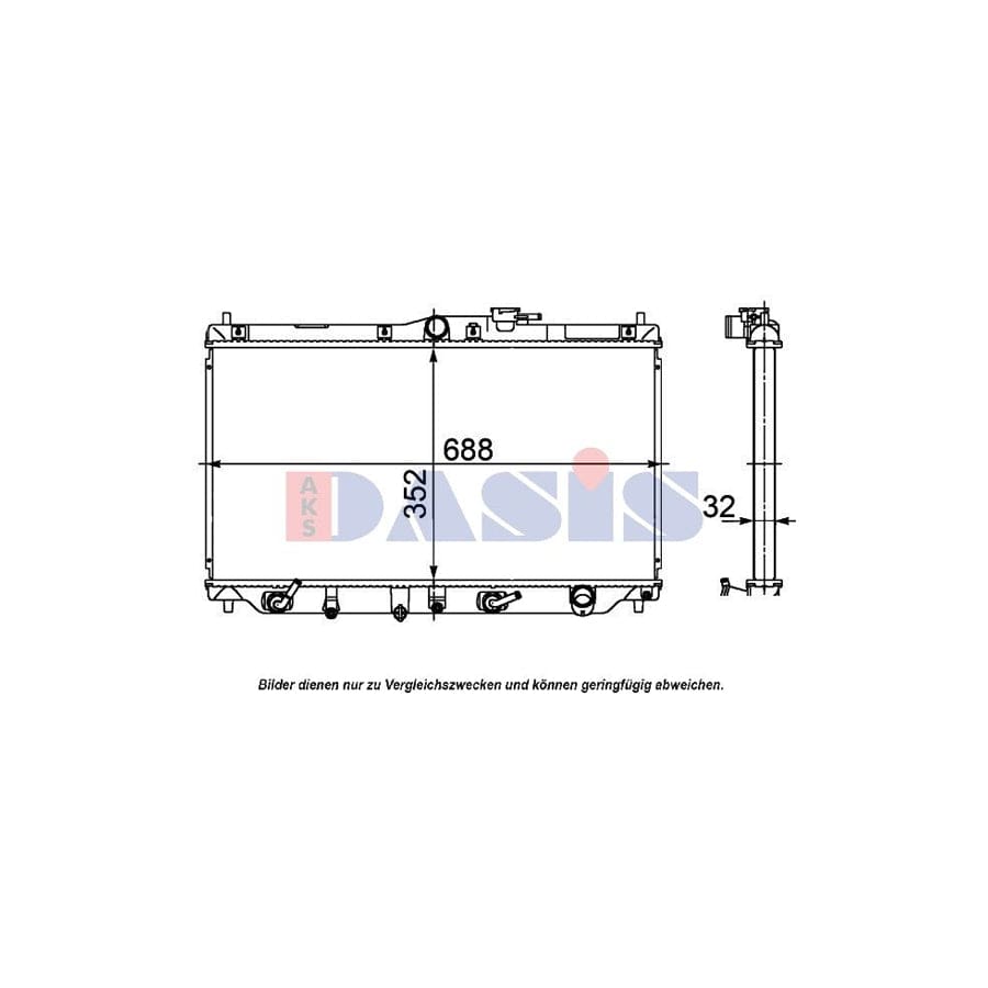 AKS Dasis 100043N Engine Radiator | ML Performance UK