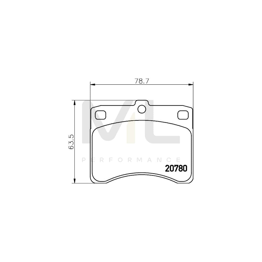 Hella 8DB 355 005-671 Brake Pad Set Not Prepared For Wear Indicator | ML Performance Car Parts