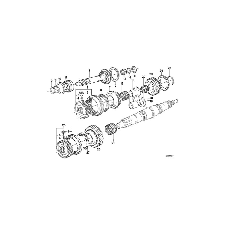 Genuine BMW 23221224190 E24 E28 Lock Ring 52X44X2,00 (Inc. 633CSi) | ML Performance UK Car Parts