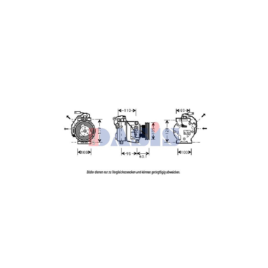 AKS Dasis 850562N Compressor, Air Conditioning For IVeco Daily | ML Performance UK