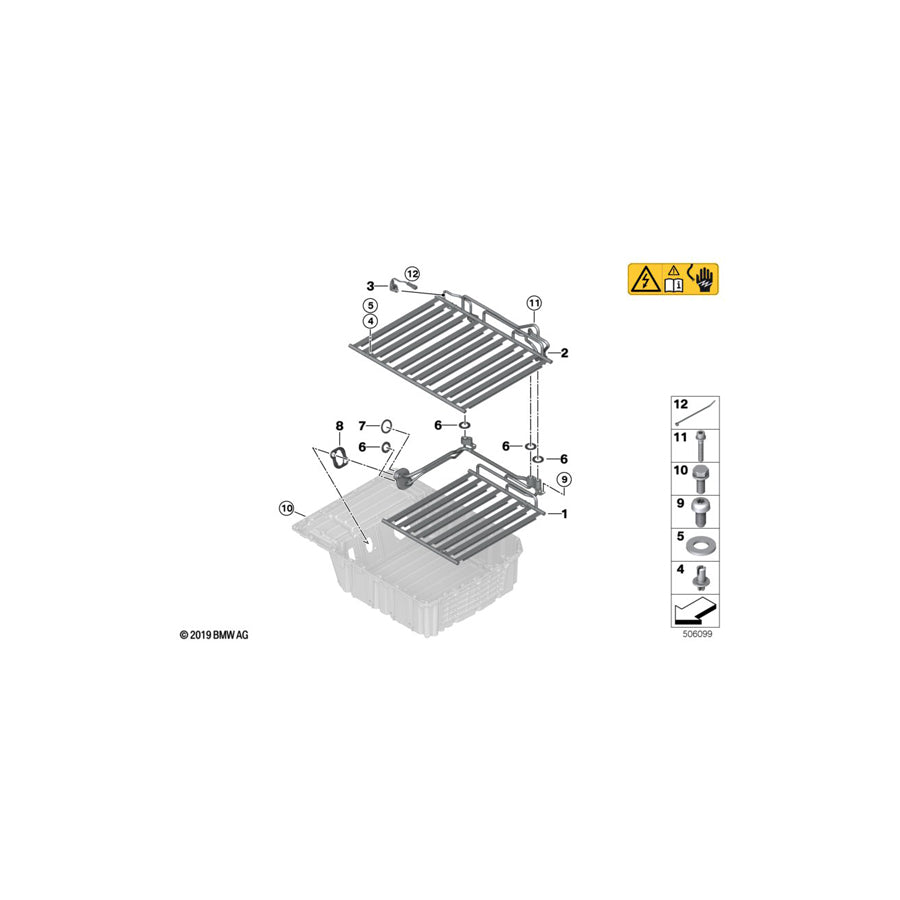 Genuine BMW 61278618747 F45 Cooler For High-Voltage Battery, Upper (Inc. 225xe & Cooper SE ALL4) | ML Performance UK