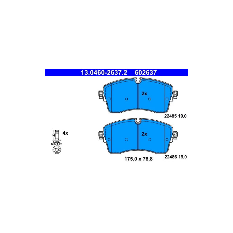 ATE 13.0460-2637.2 Brake Pad Set