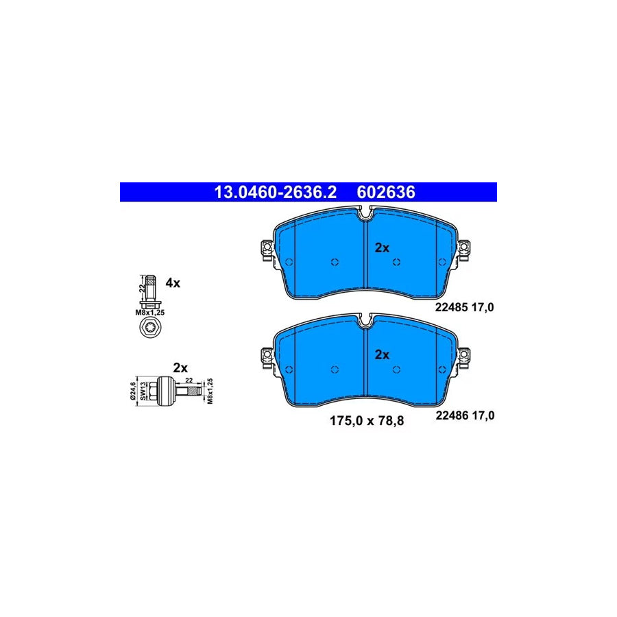 ATE 13.0460-2636.2 Brake Pad Set