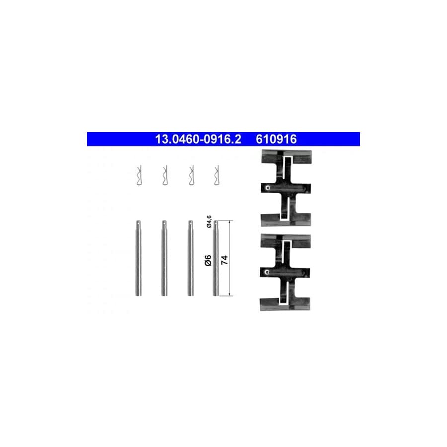 ATE 13.0460-0916.2 Accessory Kit, Disc Brake Pads For Bmw 3 Series