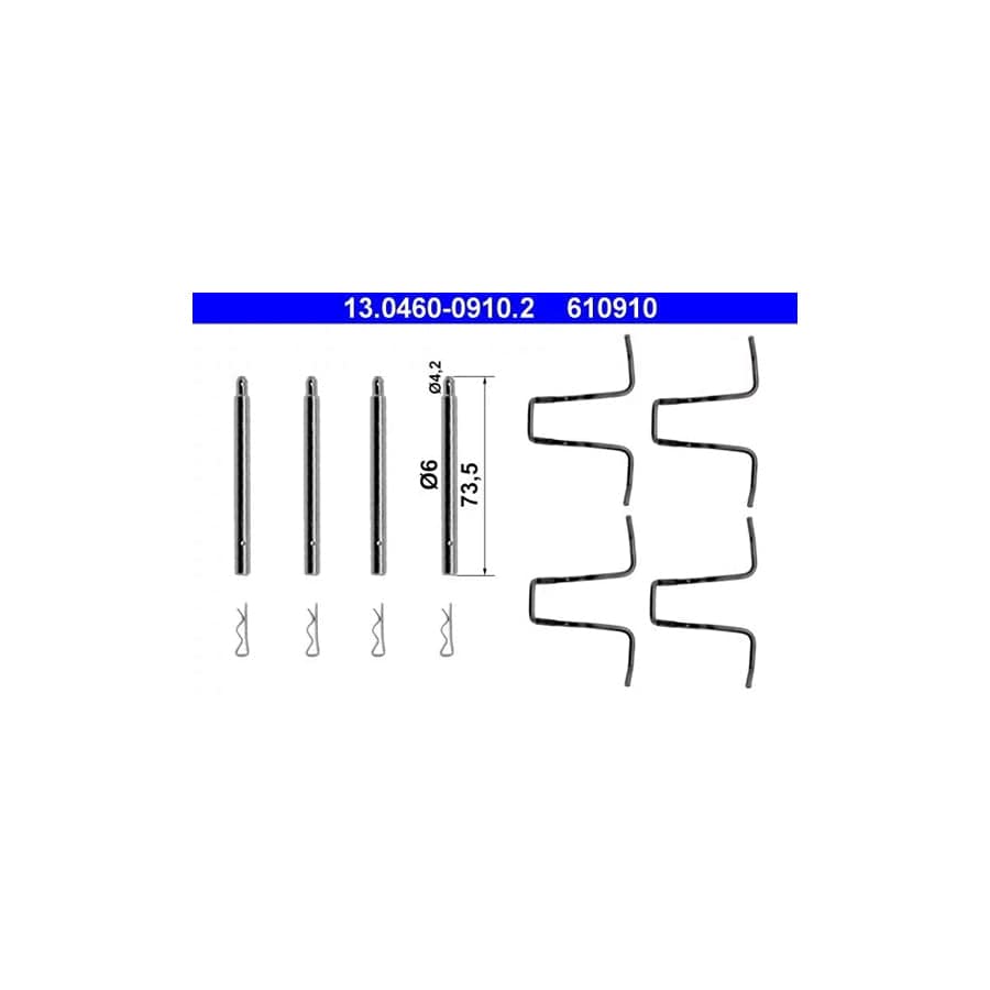 ATE 13.0460-0910.2 Accessory Kit, Disc Brake Pads