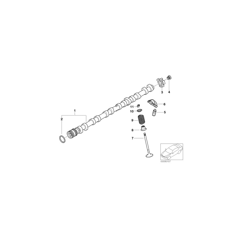 Genuine BMW 11317511058 E66 Camshaft Exhaust Zyl. 1-6 (Inc. Phantom EWB, 760LiS & 760Li) | ML Performance UK Car Parts