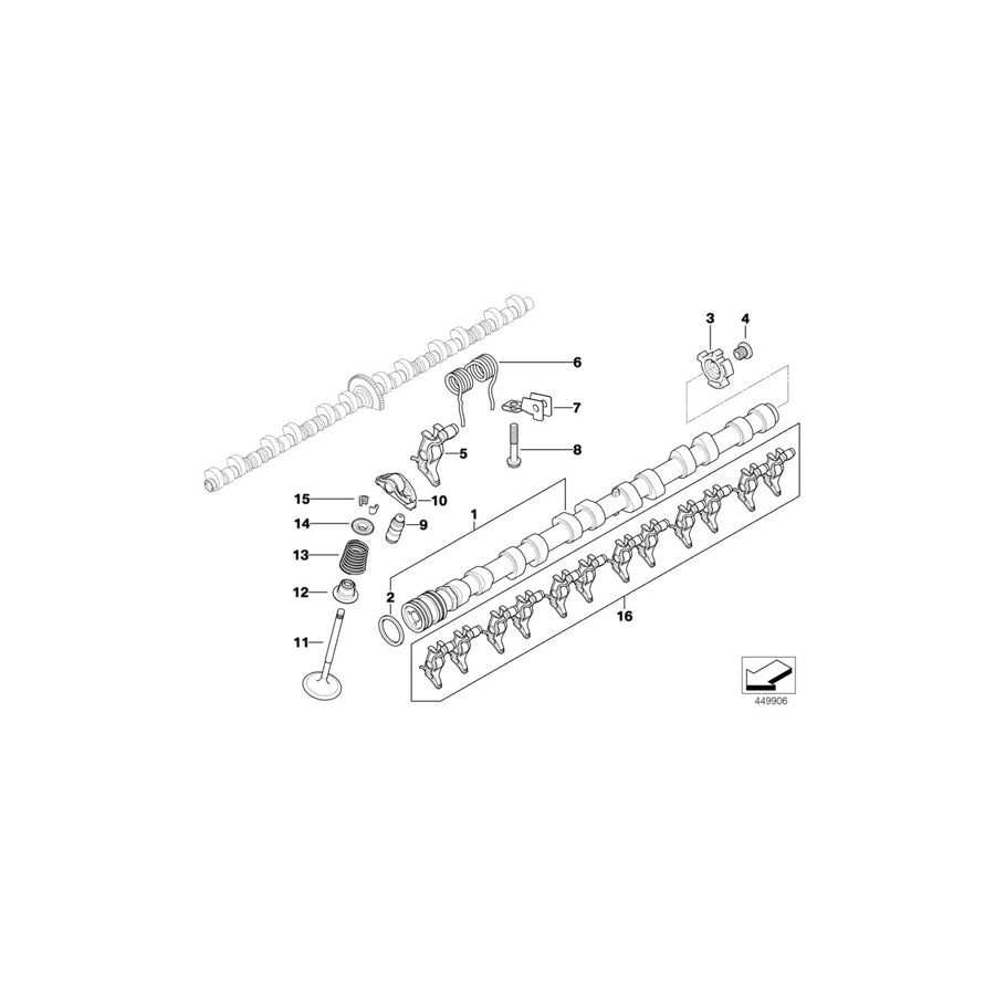 Genuine BMW 11317511055 E66 RR1 Inlet Camshaft Zyl. 7-12 (Inc. 760i& Phantom EWB) | ML Performance UK Car Parts