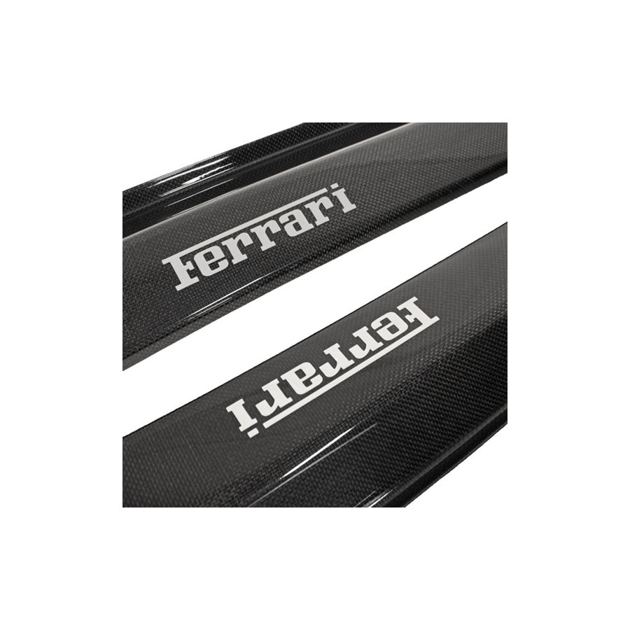 Carbon Fiber Door Sills w/ Silver Script - Ferrari 360  | ML Performance UK