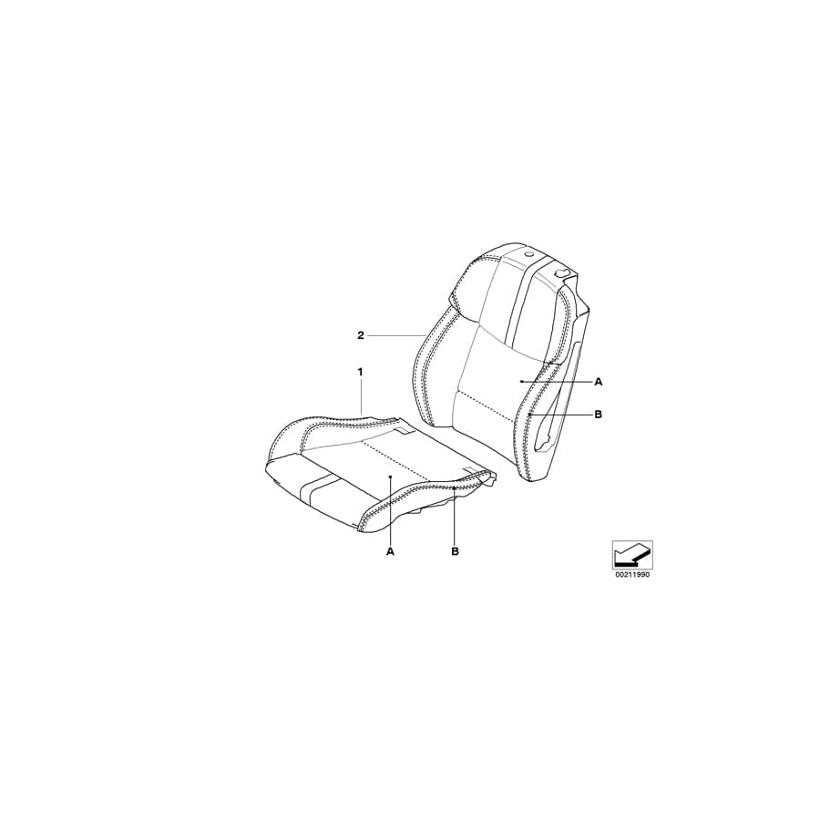 Genuine BMW 52107973905 E93 E93 Cover Backrest Leather Left INDIVIDUAL (Inc.  & M3) | ML Performance UK Car Parts