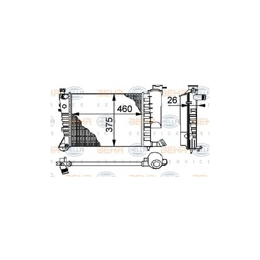 Hella 8MK 376 710-254 Engine Radiator For Citro?n Xsara