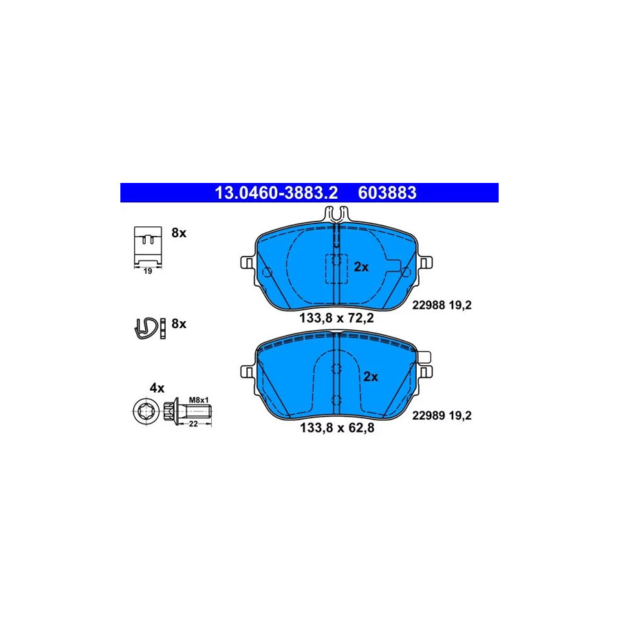 ATE 13.0460-3883.2 Brake Pad Set