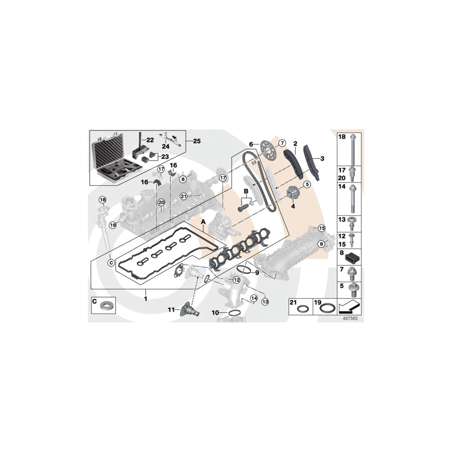 Genuine BMW 11312365581 E84 E90 E91 Repair Kit, Exposed Timing Chain, Top VALUE LINE (Inc. X1 18d, 318d & 316d) | ML Performance UK Car Parts