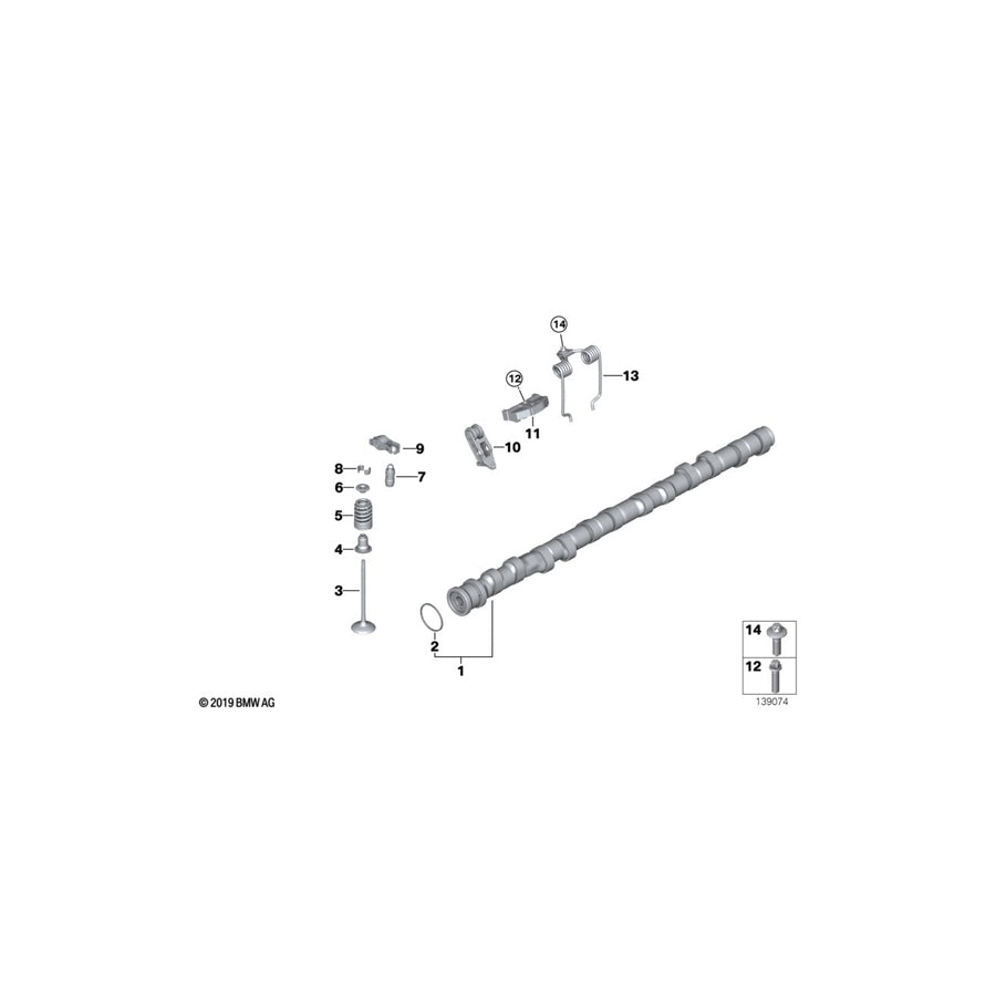 Genuine BMW 11317563664 E93 E61 E91 Inlet Camshaft (Inc. Z4 2.5i, 523i & 323i) | ML Performance UK Car Parts