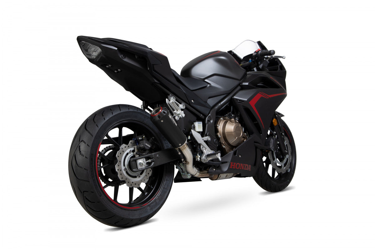 Scorpion PHA186BCER Honda CBR500 R Red Power Slip-On - Black Ceramic Coated Sleeve | ML Performance UK UK