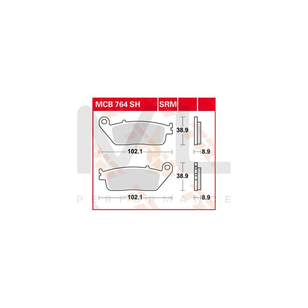 TRW Sinter Street Mcb764Sh Brake Pad Set | ML Performance Car Parts