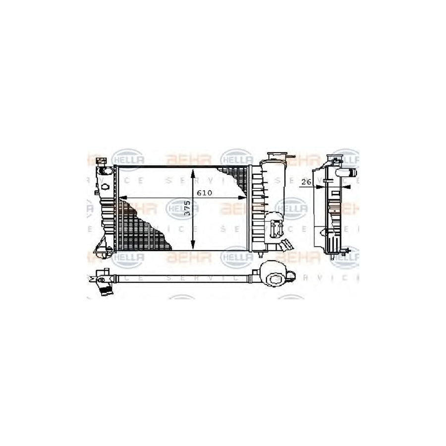 Hella 8MK 376 710-241 Engine Radiator