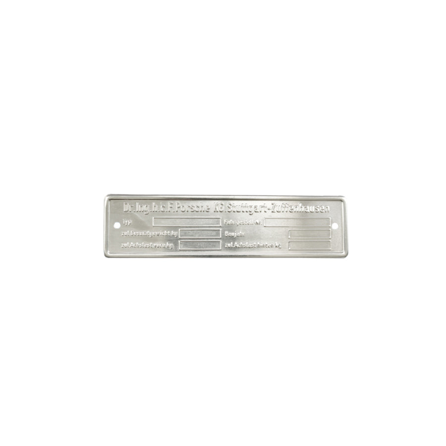 Genuine Porsche Chassis Identification Tag Porsche 356 | ML Performance UK Car Parts