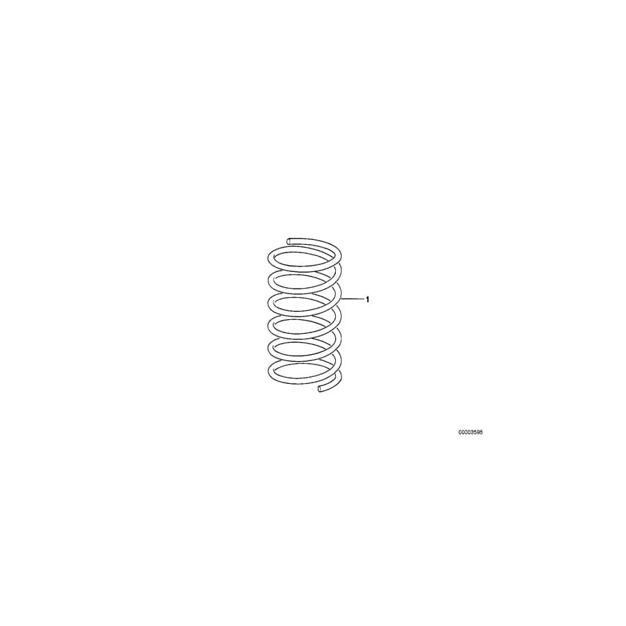 Genuine BMW 31332226198 E32 Coil Spring (Inc. 735i, 730iL & 730i) | ML Performance UK Car Parts