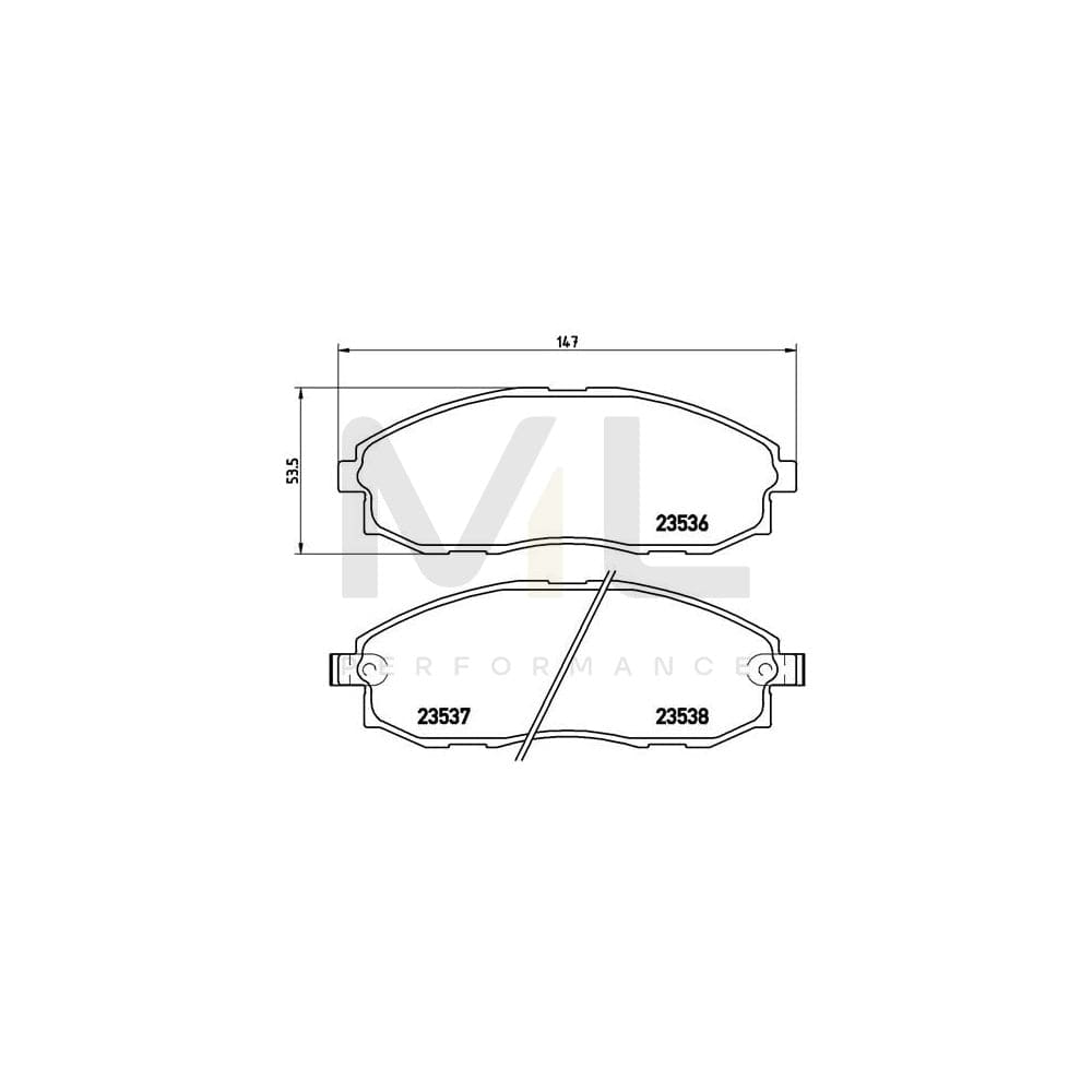 Brembo P 30 010 Brake Pad Set With Acoustic Wear Warning | ML Performance Car Parts