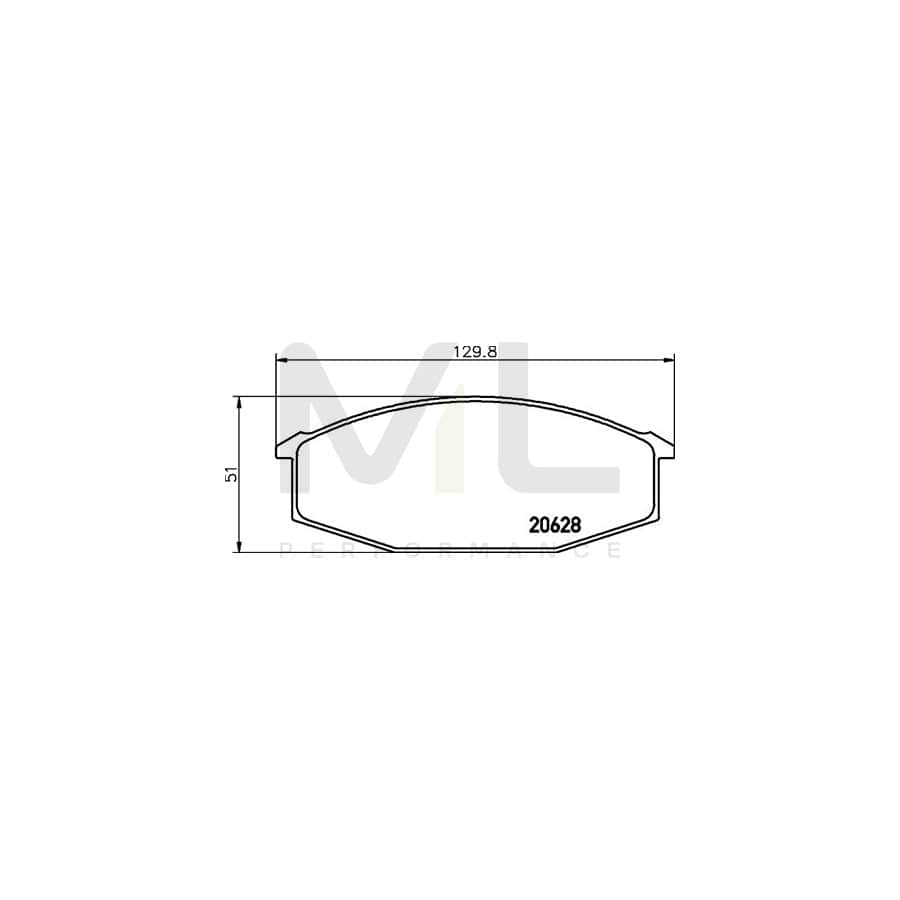 TEXTAR 2062801 Brake pad set not prepared for wear indicator | ML Performance Car Parts