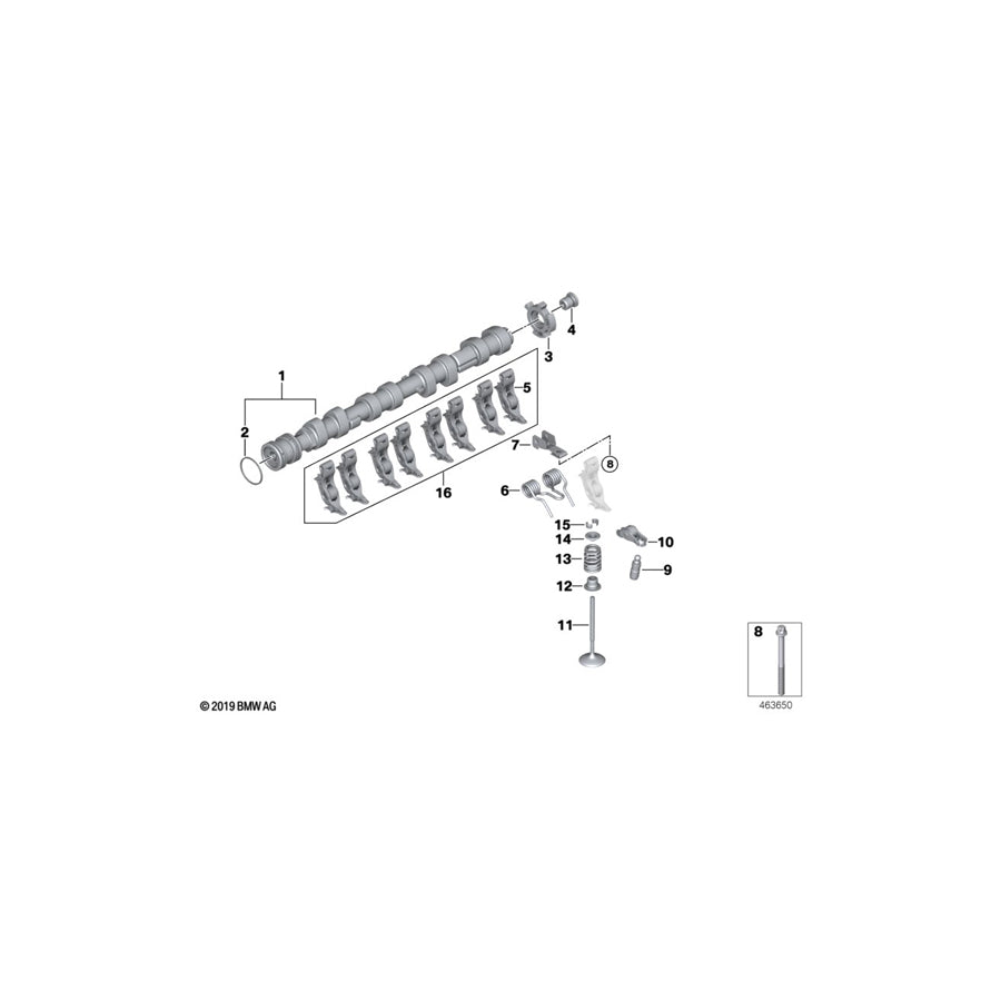 Genuine BMW 11317570486 E67 E65 E60 Inlet Camshaft Zyl. 5-8 (Inc. X5 4.8i, X5 4.8is & 735Li) | ML Performance UK Car Parts