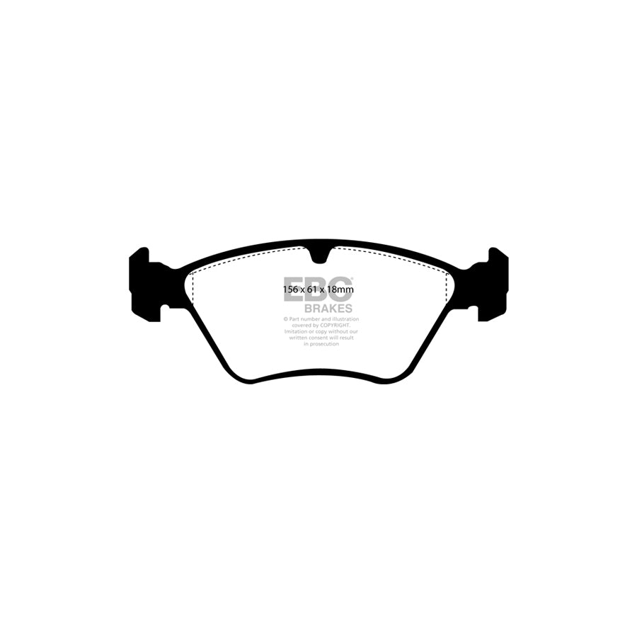 EBC DP4976R Opel Saab Vauxhall Yellowstuff Front Brake Pads - ATE Caliper 2 | ML Performance UK Car Parts