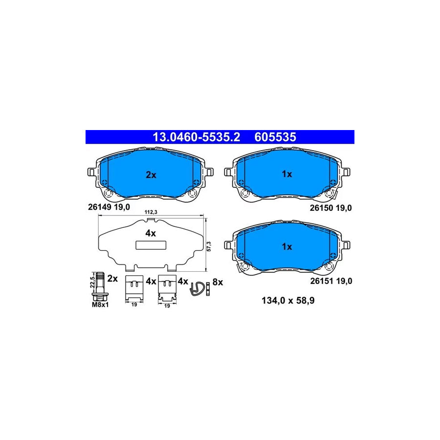 ATE 13.0460-5535.2 Brake Pad Set