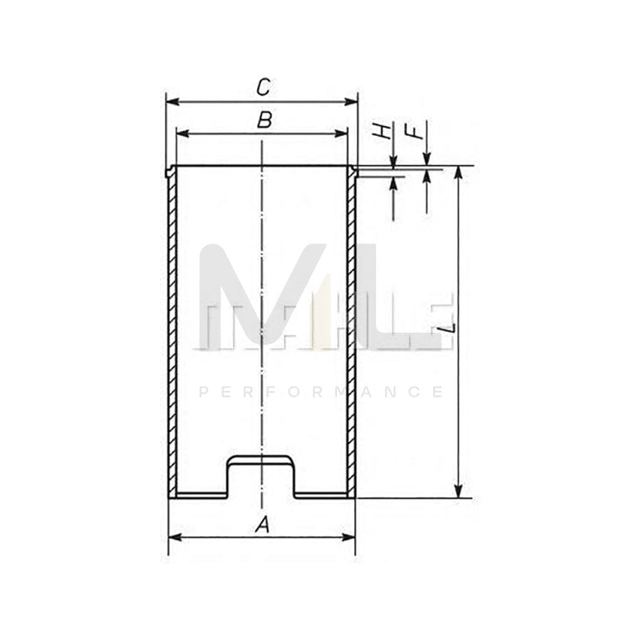MAHLE ORIGINAL 029 WV 13 Cylinder Sleeve 76,51mm | ML Performance Car Parts